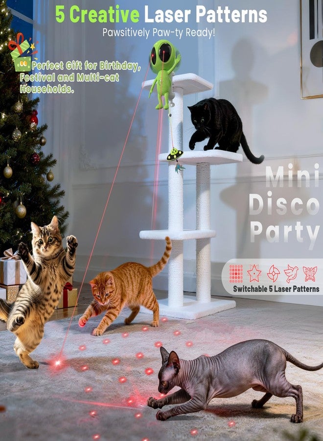 ORSDA Laser Cat Toys for Indoor Cats, 2 in 1 Interactive Automatic Dual Laser & Catnip UFO Dangler for Kitten Toys, Truly Random Trajectory Radar Motion-Activated, Rechargeable 4 Modes, Clamp Design - Image 5